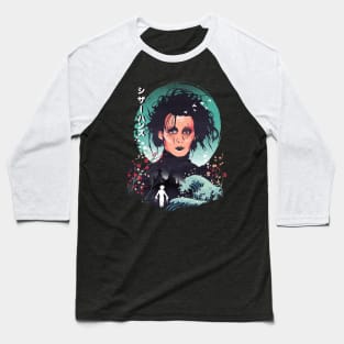 Ukiyo e Scissorhands Baseball T-Shirt